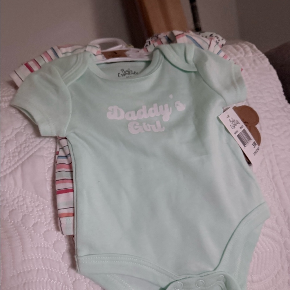 Baby Essentials Mint Green Baby Onesie